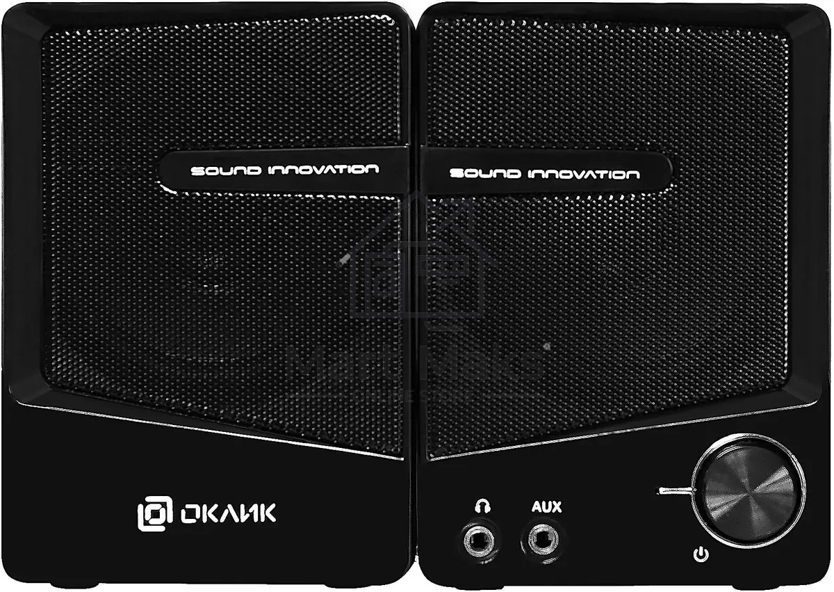 Колонки Oklick OK-126 2.0 черный 6Вт
