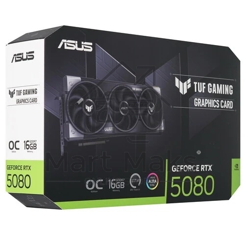 Видеокарта ASUS TUF-RTX5080-O16G-GAMINGRTX5080,HDMI*2,DP*3,16G,D7; 90YV0M30-M0NA00 (TUF-RTX5080-O16G-GAMING)