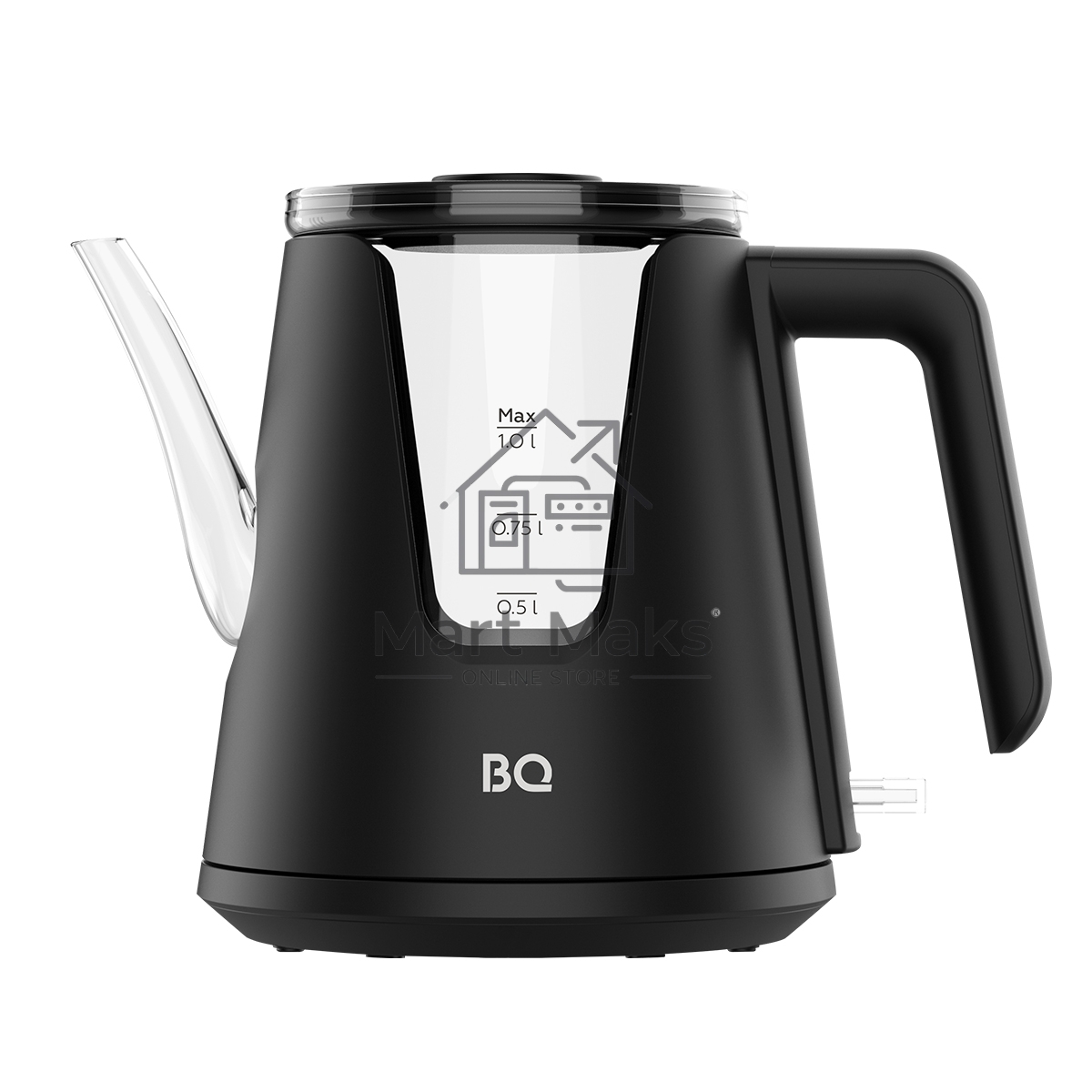 Чайник электрический BQ KT0046DW черный, 2200 Вт, 1л