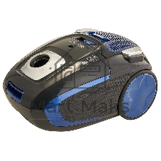 Пылесос Delta LUX DL-0848 черный/синий, 400/2200 Вт, уборка сухая, пылесборник мешок 3,5 л