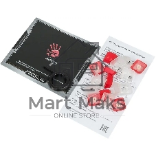 Клавиатура проводная A4 B975 механическая черный USB Gamer LED (подставка для запястий)