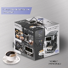 Кофеварка рожковая Zigmund & Shtain ZCM-881 стальной графит, исп. кофе - молотый, 1.8 л, 1200 Вт, 15 бар