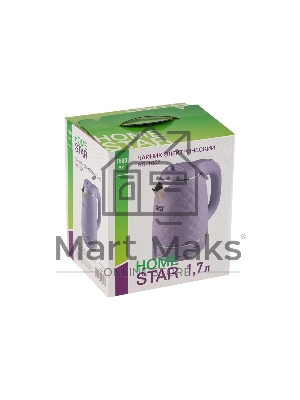 Чайник электрический Homestar HS-1007 1.7л лиловый, двойной корпус