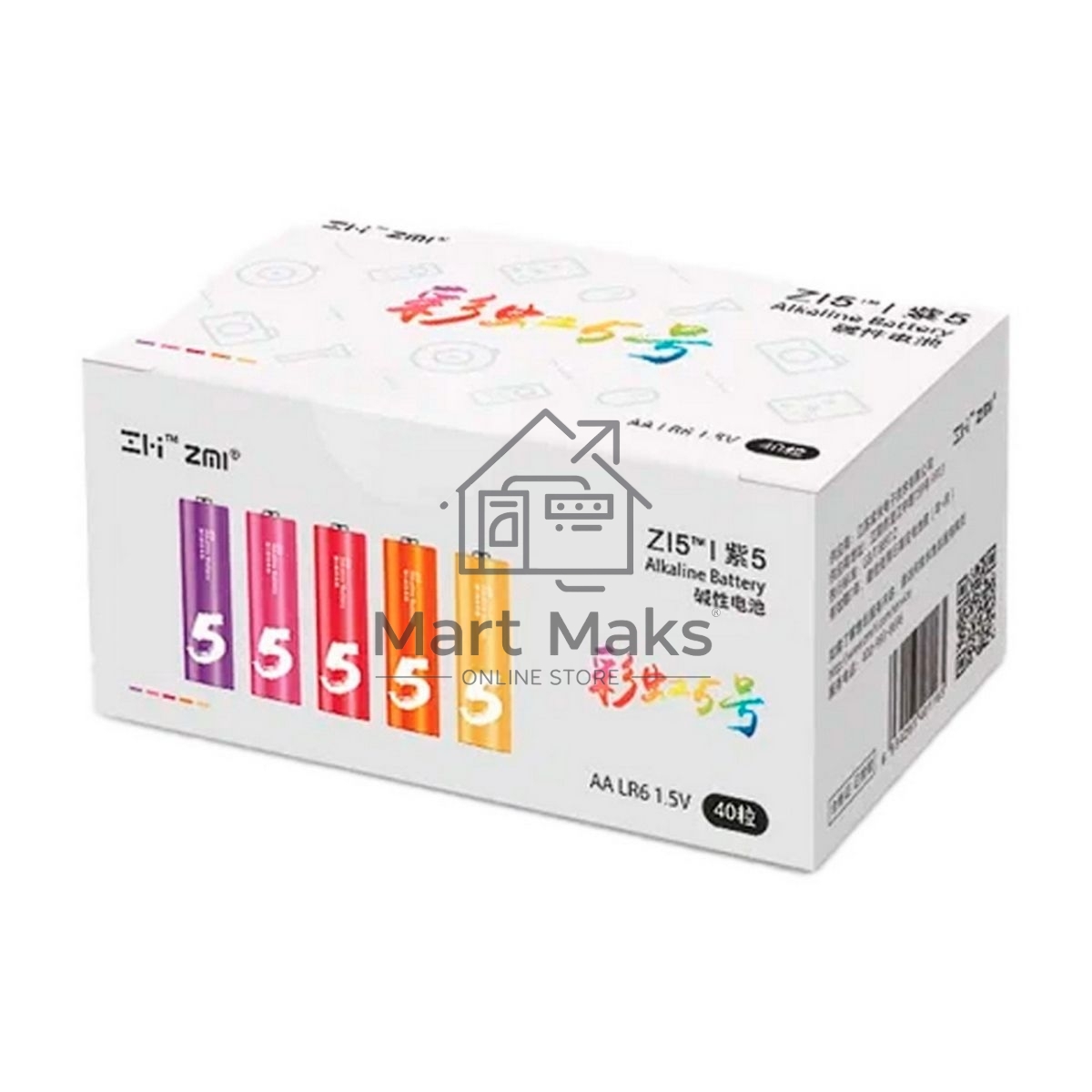 Прочее ZMI Батарейки ZI5 AA540 AA alkaline battery (40pcs) (ZMKAA540CNCM) 