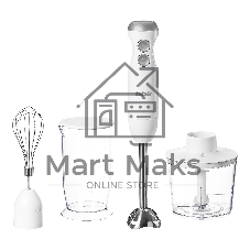 Блендер погружной BBK KBH1402 белый, 800 Вт, 2 скорости, турбо