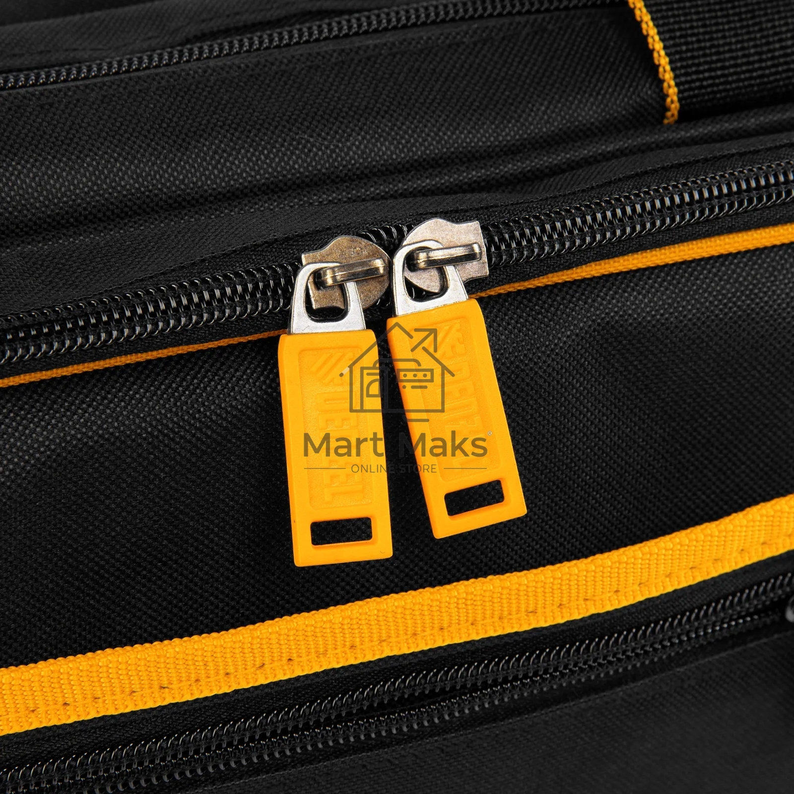 Сумка для инструмента Denzel 400х170х300 мм, 3 отделения, 28 карманов, наплечный ремень