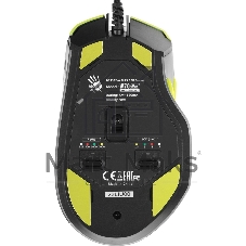 Мышь проводная A4Tech Bloody W70 Max желтый/черный, 10000 dpi, USB, кнопки - 9