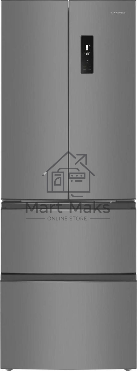 Холодильник Maunfeld MFF180NFSE01 нержавеющая сталь трехкамерный 224/113л морозилка снизу, No Frost
