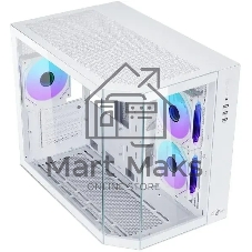 Корпус mATX Eurocase M2771 white, без БП, закаленное стекло 2 стороны