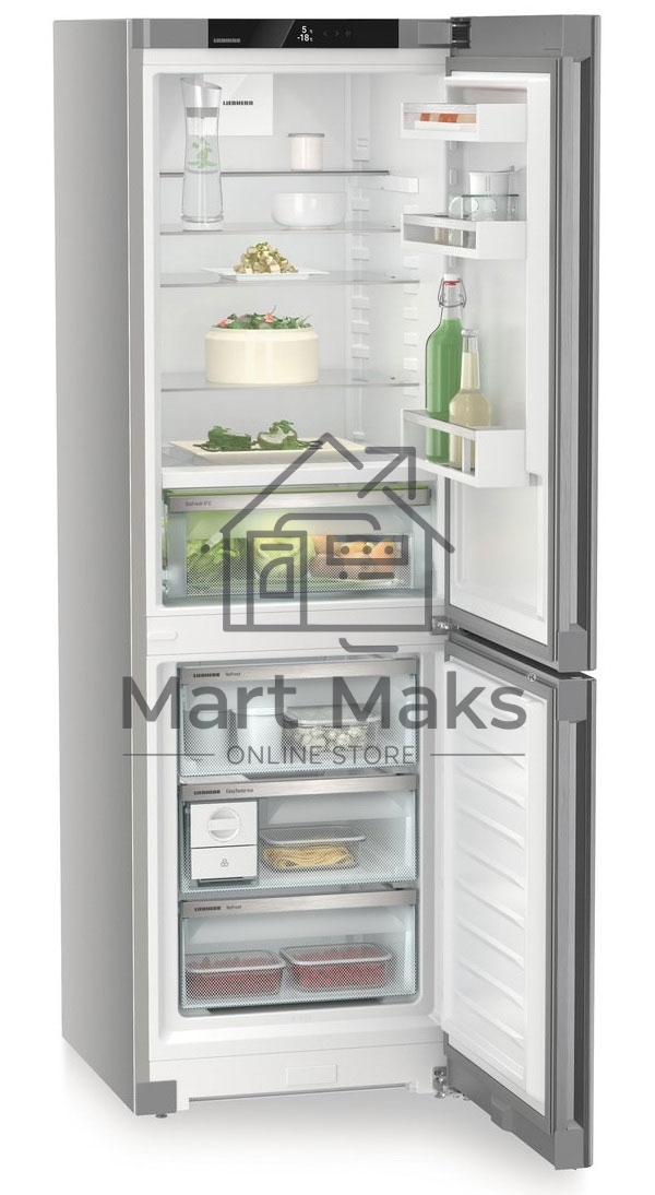 Холодильник Liebherr CBNsfc 5223-22 001 серебристый двухкамерный 216/94л морозилка снизу, No Frost