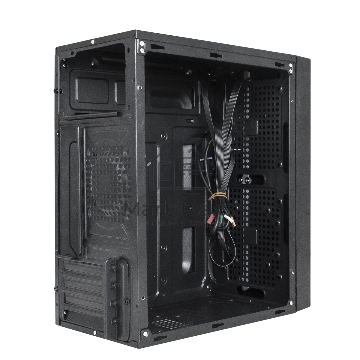 Компьютерный корпус Minitower ExeGate mEVO-9301-NPX450 (mATX, БП 450NPX с вент. 12см, с окном, 2*USB+1*USB3.0, HD аудио, черный, с RGB подсветкой)
