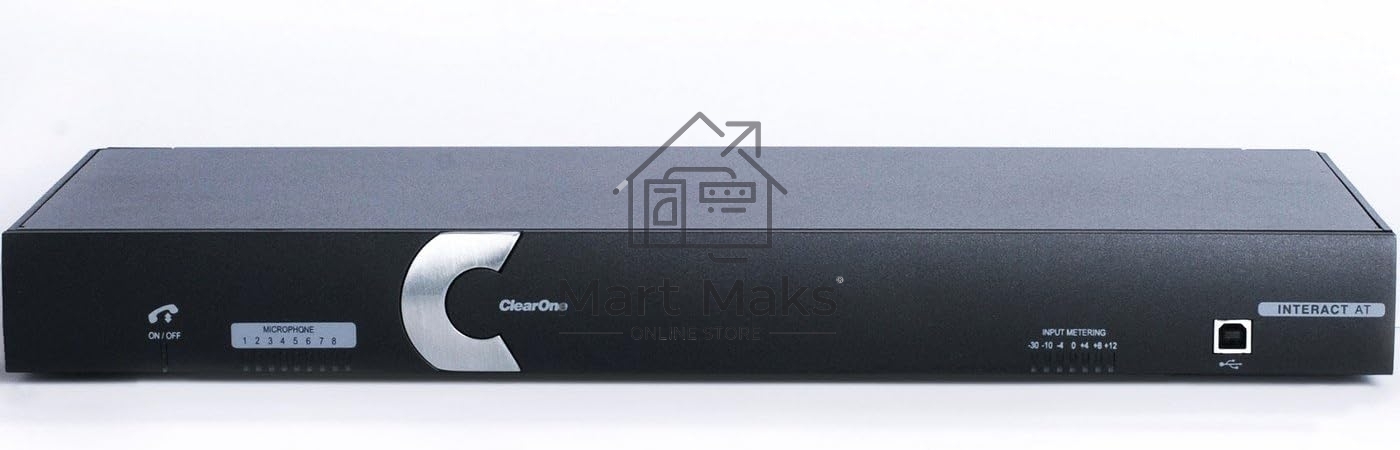 Аудиоплатформа ClearOne Interact AT POTS + AMP. Вх.: 2xRCA, 1xRCA, до 3 x блоков по шине Link (микрофон Interact Mic/блок на 3 микр. входа Interact Mic EX). Вых.: 2xRCA, 1xRCA, 2х5Вт. Управл.: LAN, RS232. Din-8pin (VISCA для камеры). (910-154-010)