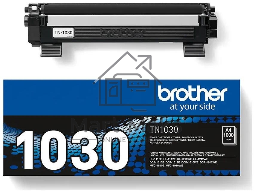Картридж лазерный Brother TN1030 черный (2 500 стр.) для Brother HL-1110E/HL-1112E/HL-1210WE/HL-1210WE/HL-1212WE/DCP-1510E/DCP-1512E/DCP-1610WE/DCP-1612WE/MFC-1810E/MFC-1910E
