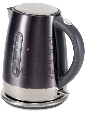 Чайник электрический Hyundai HYK-S7777 1.7л. 2200Вт графит/серебристый корпус: металл