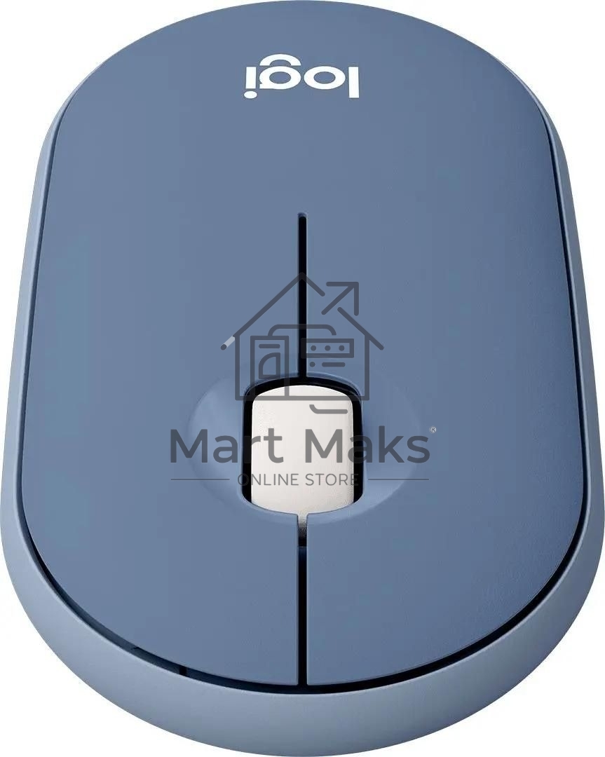 Мышь беспроводная Logitech Pebble M350 синий, 1000 dpi, радиоканал, Bluetooth, USB, кнопки - 3