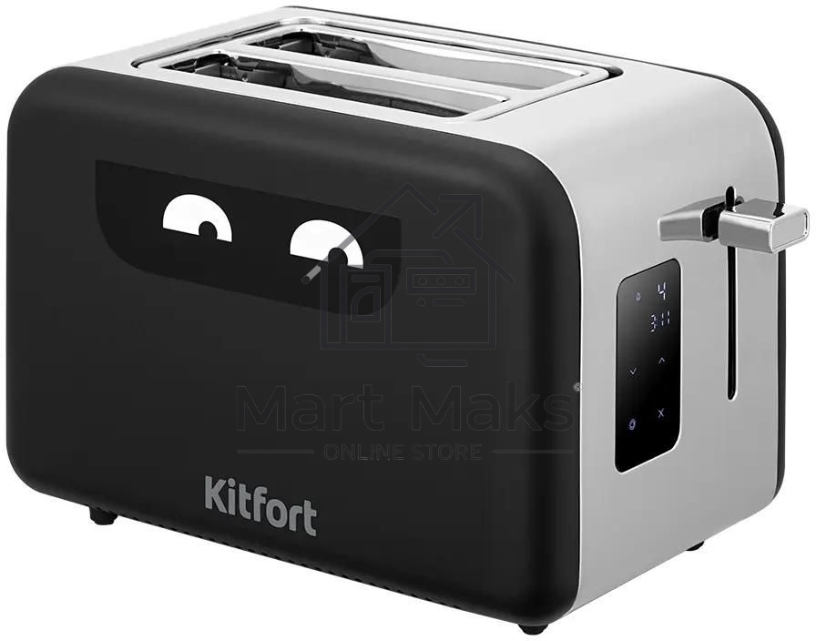 Тостер Kitfort КТ-6497 850Вт черный/стальной