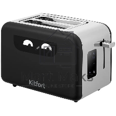 Тостер Kitfort КТ-6497 850Вт черный/стальной
