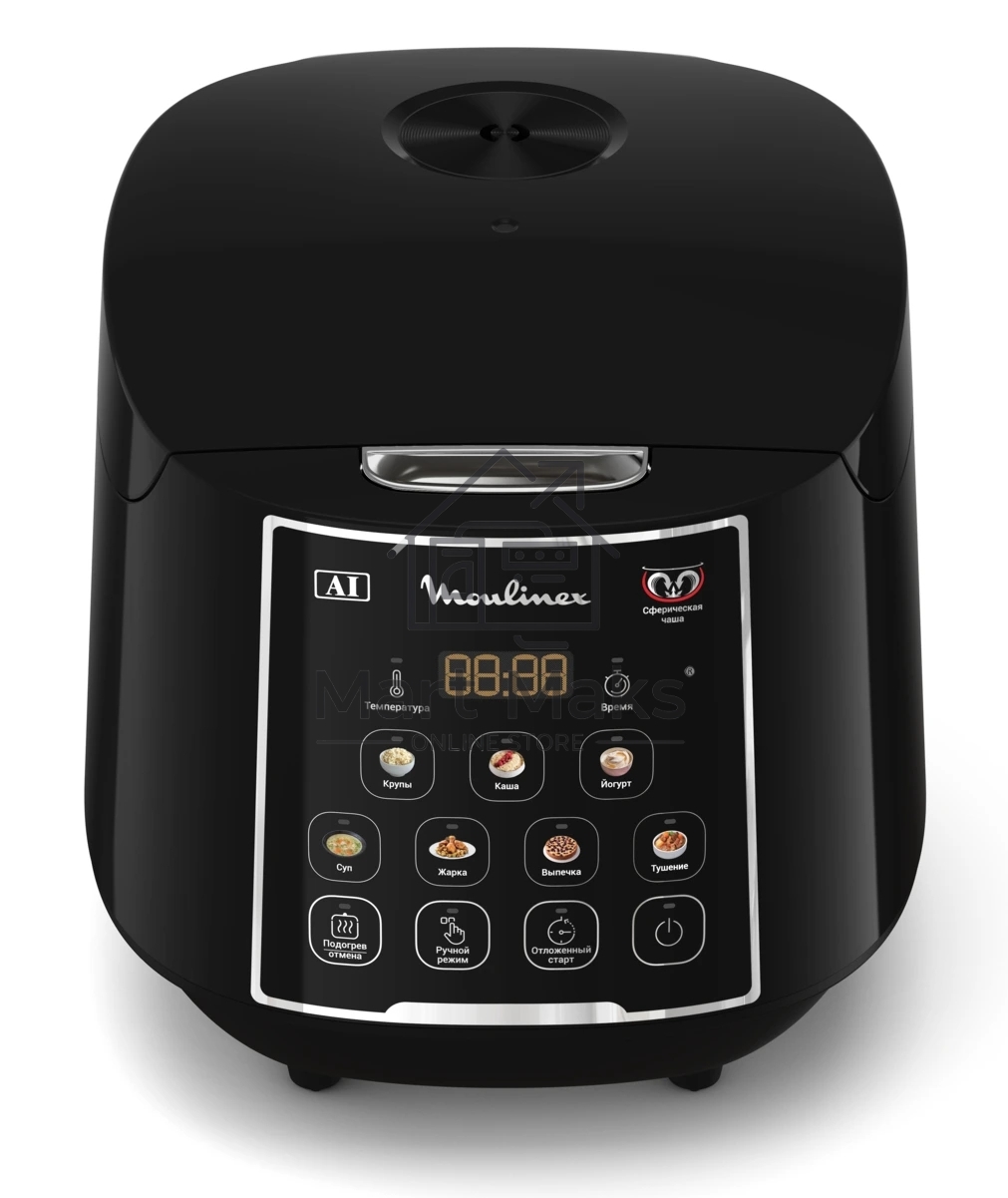 Мультиварка Moulinex MK736BF2 черный, 5 л, 750 Вт, кнопки, 7 программ