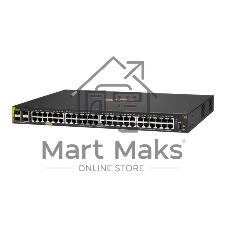 Коммутатор HPE Aruba Networking CX 6000 48G Class4 PoE 4SFP 370W, 48×1 Гбит/с PoE+ + 4×1 Гбит/с SFP, управляемый