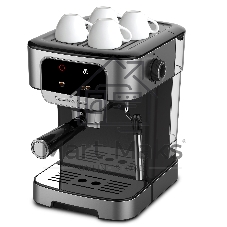 Кофеварка рожковая Zigmund & Shtain ZCM-881 стальной графит, исп. кофе - молотый, 1.8 л, 1200 Вт, 15 бар