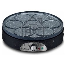 Блинница Pullman PL-1161 с двухсторонней панелью 2 в 1, 1500 Вт, диаметр 37 см на 1 блин, 11 см на 7 оладий, керамическое антипригарное покрытие