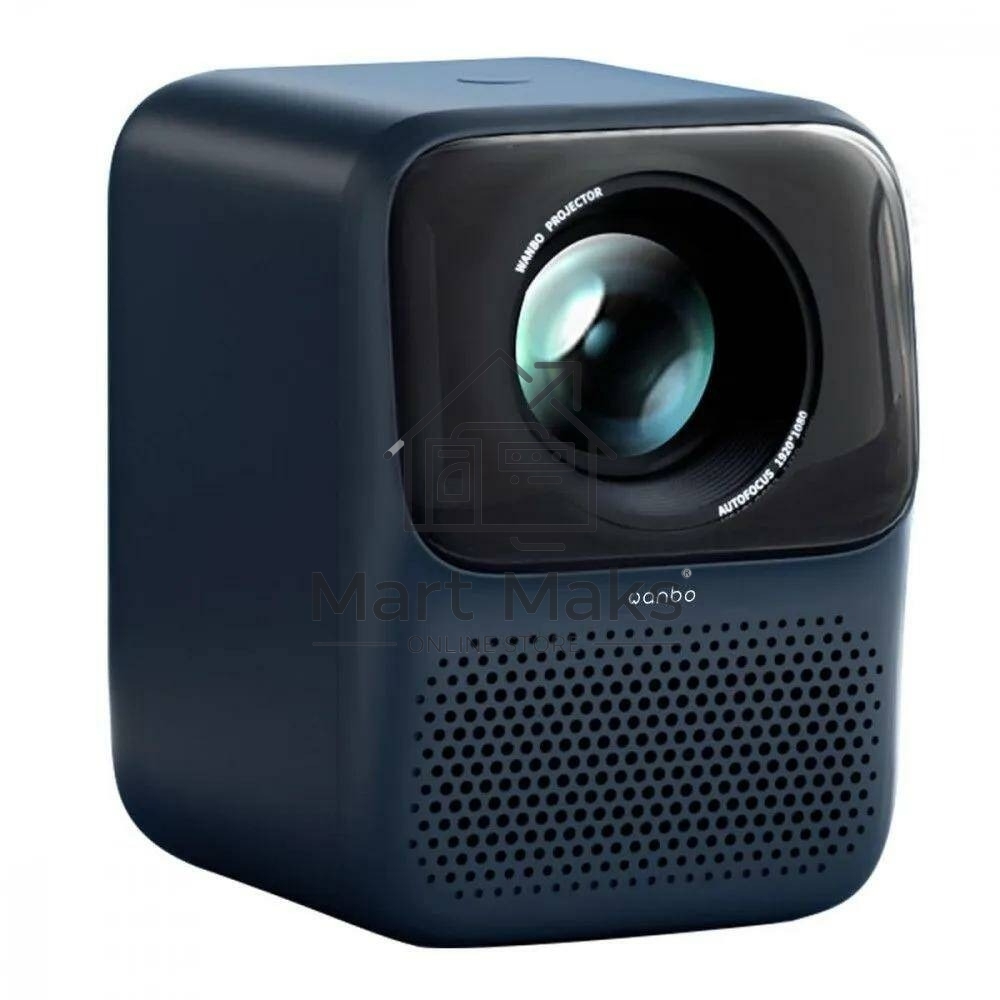 Проектор Wanbo Projector T2 Max синий (LCD, 1920x1080, 450Lm, 1.2:1, 3000:1, Smart TV, Android 9.0, 1+16GB, HDMI, USB, Wi-Fi, BT)
