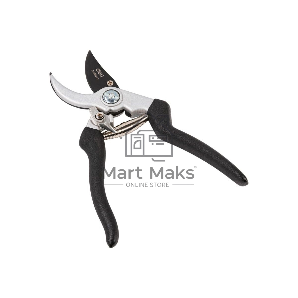 Секатор Deli DL580203 Размер 210 мм. Макс диаметр резки 15 мм. Сталь 55С. Термообработанная поверхность. Тефлоновая ручка из ПВХ.