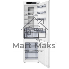 Встраиваемый холодильник Maunfeld MBF19354NFWGR LUX Inverter белый двухкамерный 209/64 л морозилка снизу, No Frost