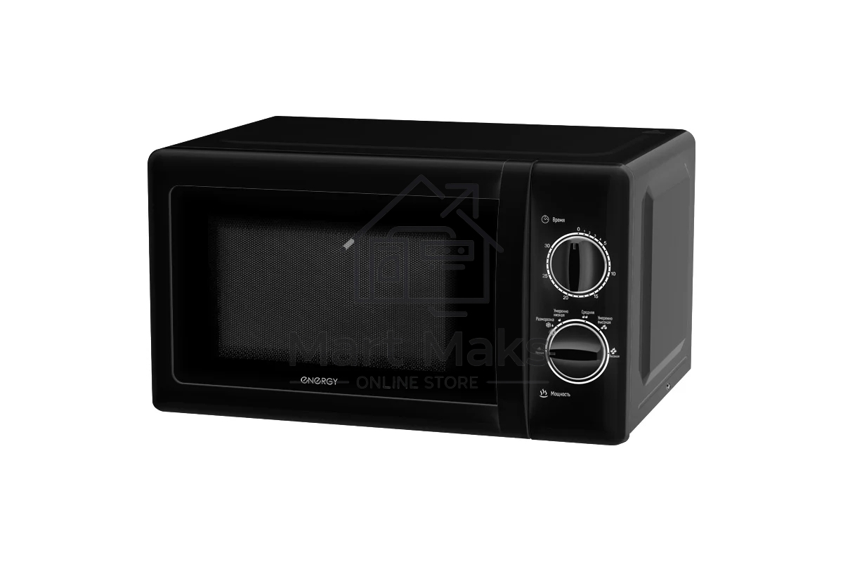 Микроволновая печь ENERGY EMW-20704 черный, 20 л, 700 Вт, переключатели - поворотный механизм