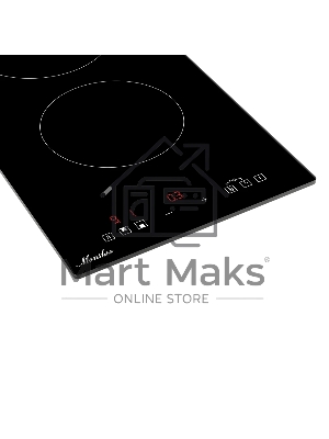 Индукционная варочная панель Monsher MHI 3003, High-Tech, индукция, 30 см, 2 зоны нагрева, inverter, сенсорное управление, 9 уровней мощности, автоматическое отключение, пауза, Booster, таймер, черный