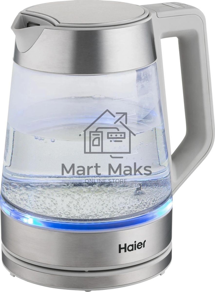 Чайник электрический Haier HK-501 1.7л. 2400Вт серый корпус: стекло/пластик (TD0036930RU)