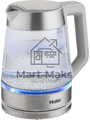 Чайник электрический Haier HK-501 1.7л. 2400Вт серый корпус: стекло/пластик (TD0036930RU)