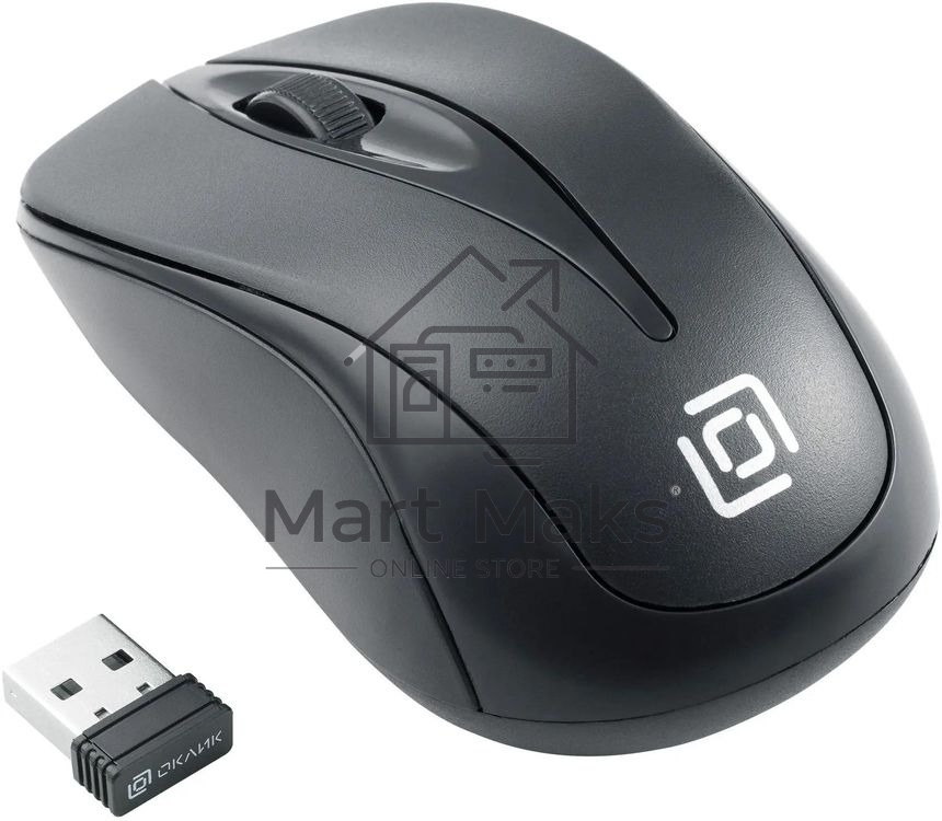 Мышь беспроводная Oklick 675MW черный, 800 dpi, радиоканал, USB, кнопки - 3
