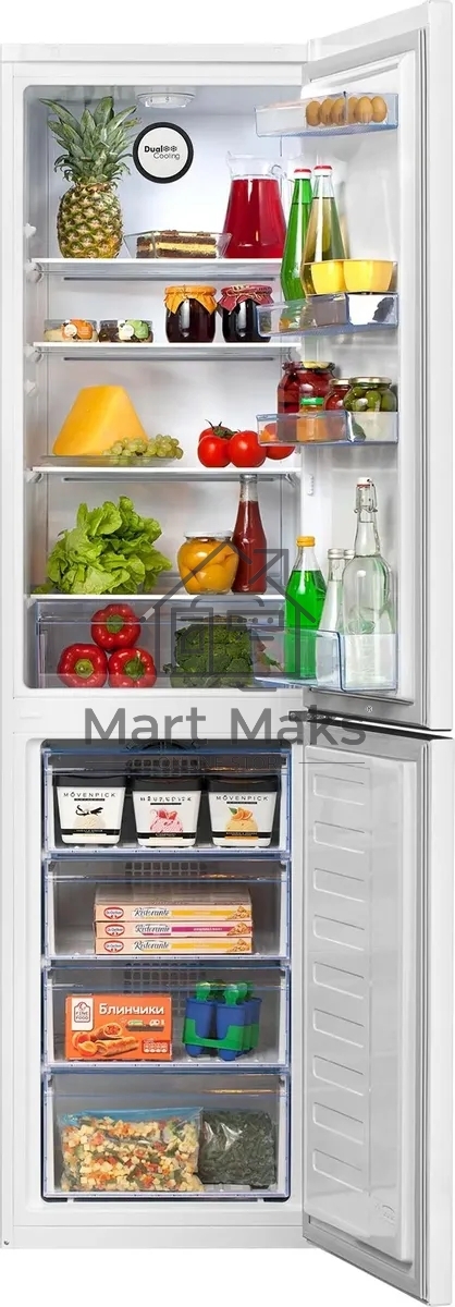 Холодильник Beko B1RCNK332W белый двухкамерный 200/100л морозилка снизу, No Frost