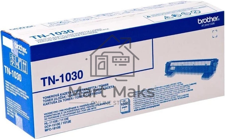 Картридж лазерный Brother TN1030 черный (2 500 стр.) для Brother HL-1110E/HL-1112E/HL-1210WE/HL-1210WE/HL-1212WE/DCP-1510E/DCP-1512E/DCP-1610WE/DCP-1612WE/MFC-1810E/MFC-1910E