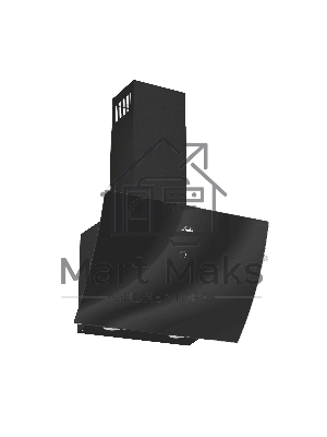 Вытяжка каминная Elikor Wave BK 60 черный, 60 см, 750 куб. м/ч, 56 дБ