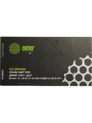 Блок фотобарабана Cactus CS-DR3400 черный ч/б:30000стр. для HL-L5000/L5100/L5200/L6250/L6300/L6400, DCP-L5500 Brother