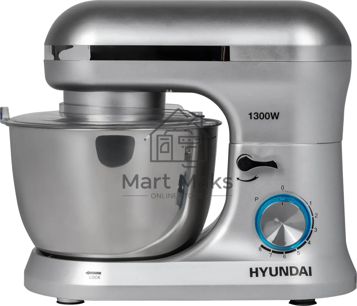 Миксер планетарный Hyundai HYM-S6551 1300Вт серебристый