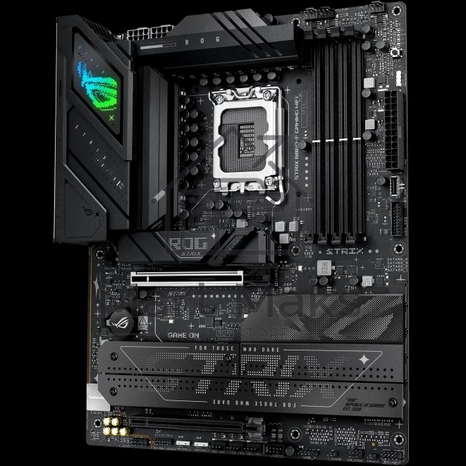Материнская плата ASUS ROG STRIX B860-F GAMING WIFI, LGA 1851, Intel B860, 4xDDR5, 4xSATA, 4xM.2, 1xPCIe 5.0 x16, 1xPCIe 4.0 x16, 1xDP, 1xHDMI, 1x 2.5Gb LAN, 1xUSB 20Gbps, 1xUSB 10Gbps, 6xUSB-A 5Gbps, 2xUSB 2.0, 3x3.5 мм, 7.1, ATX