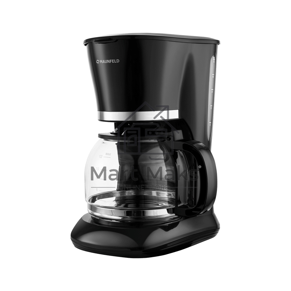 Кофеварка капельная Maunfeld MF-732BK черный, исп. кофе - молотый, 1,5 л, 1000 Вт