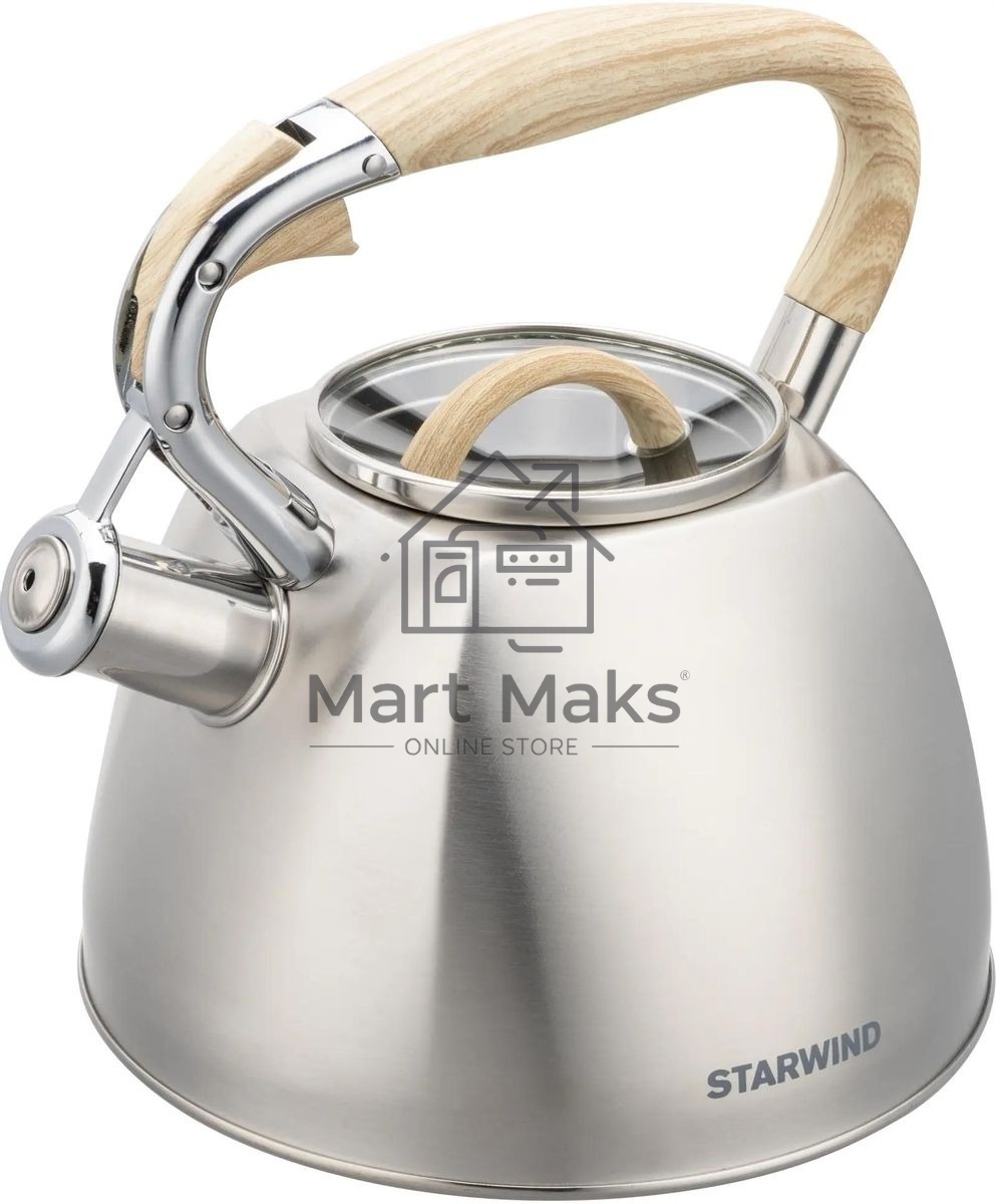 Чайник для плиты Starwind Chef Daily 2.8л, серый, металлический (SW-CH1308)
