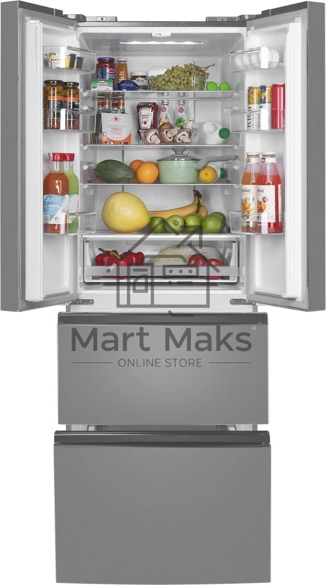 Холодильник Maunfeld MFF180NFSE01 нержавеющая сталь трехкамерный 224/113л морозилка снизу, No Frost