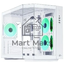Корпус mATX Eurocase M2771 white, без БП, закаленное стекло 2 стороны