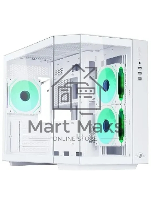 Корпус mATX Eurocase M2771 white, без БП, закаленное стекло 2 стороны