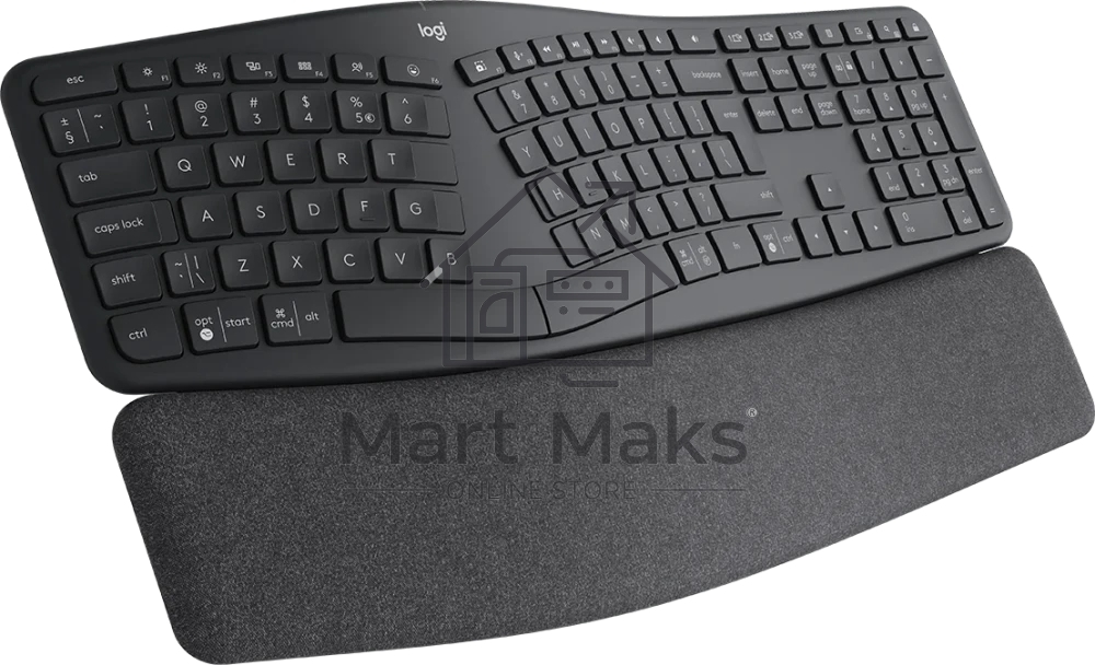 Клавиатура Logitech Ergo K860 беспроводная, Bluetooth, радиоканал, чёрный