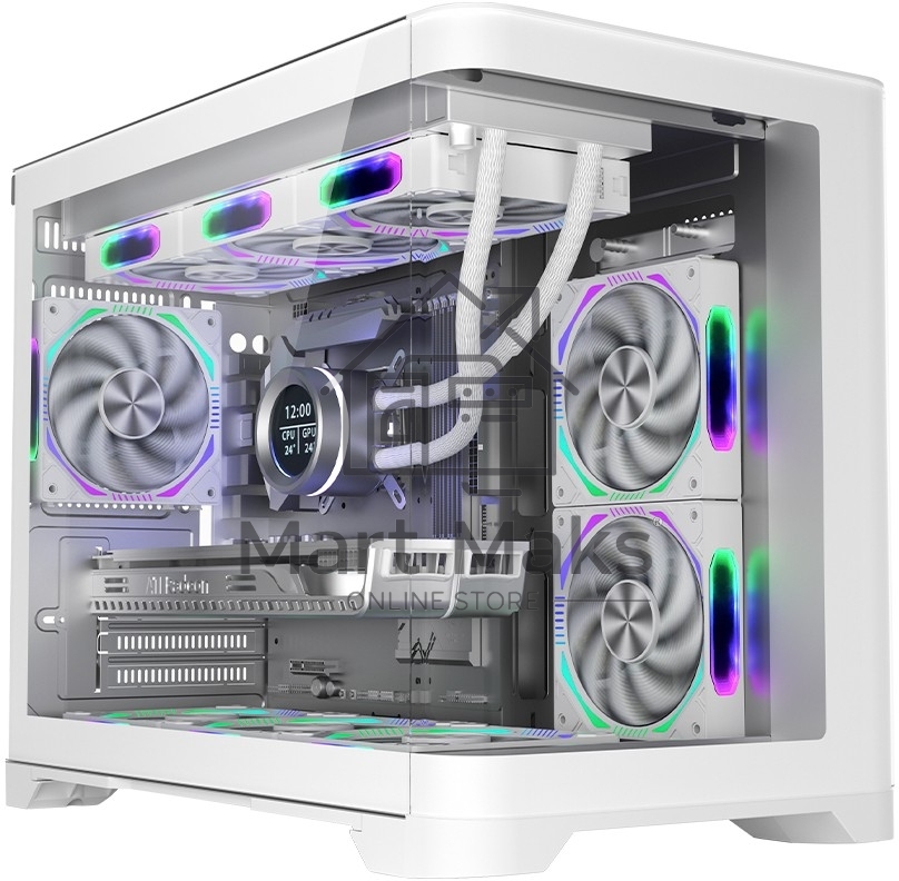 Компьютерный корпус 1STPLAYER UVIEW UV6 белый, mATX