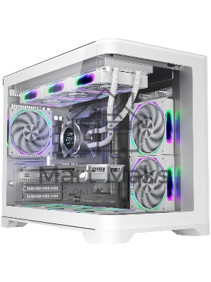 Компьютерный корпус 1STPLAYER UVIEW UV6 белый, mATX