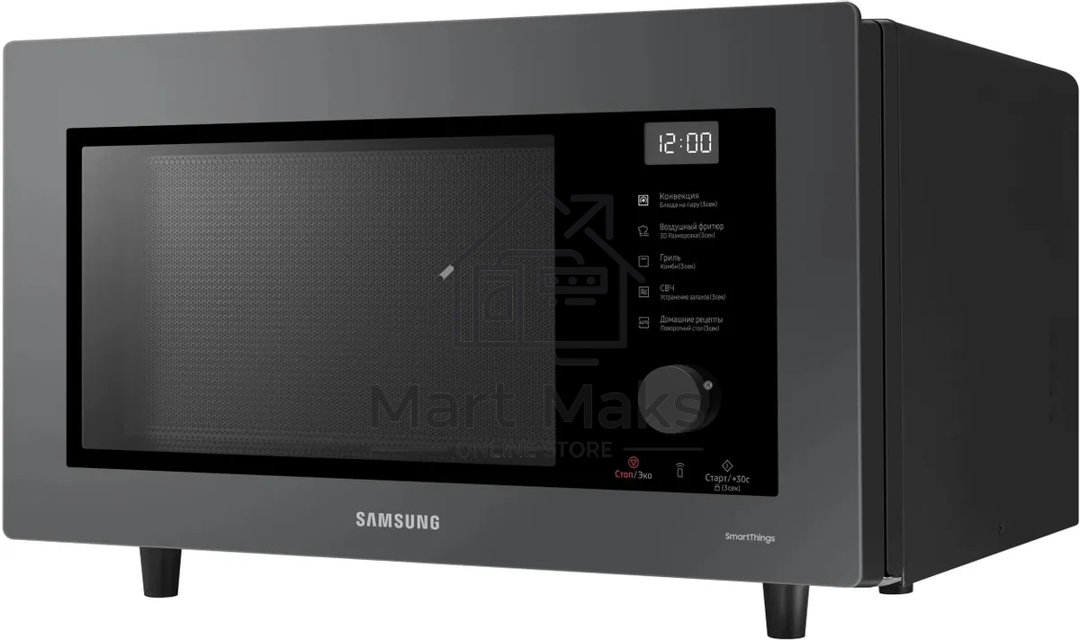 Микроволновая печь Samsung MC32DB7746KC/BW антрацит, 32 л, 1400 Вт, переключатели - поворотный механизм/сенсор