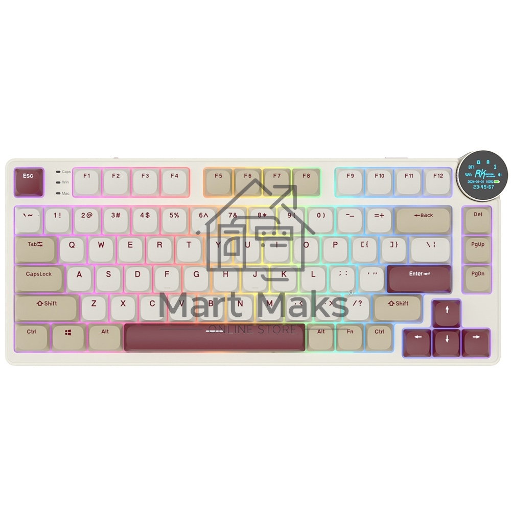 Клавиатура Royal Kludge RK N80 Red switch/Rosy Clouds