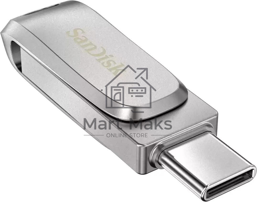 Флешка USB R/W Sandisk Ultra Dual Drive Luxe 32ГБ, USB3.0, серебристый